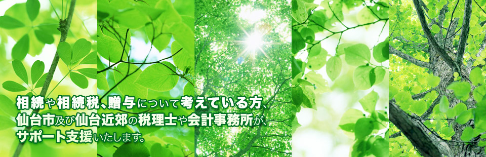 相続や相続税、贈与について考えている方、仙台市及び仙台近郊の税理士や会計事務所が、サポート支援いたします。